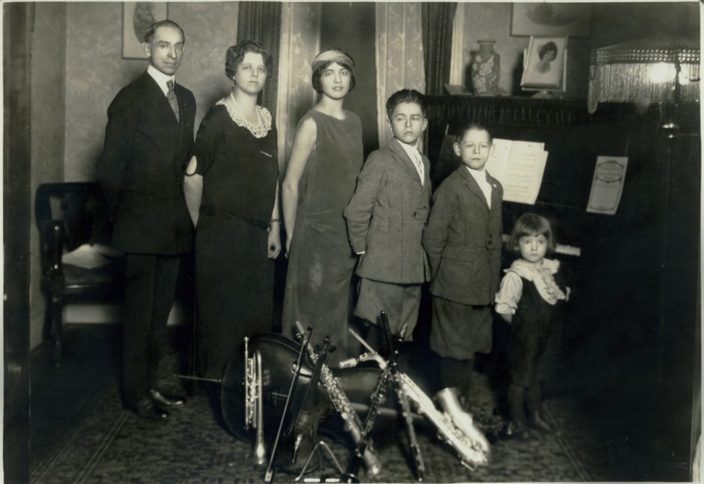 Larkin Family Orchestra, circa 1923: Frank, Blanche, Dorothy, Fran, Dick, and Bob