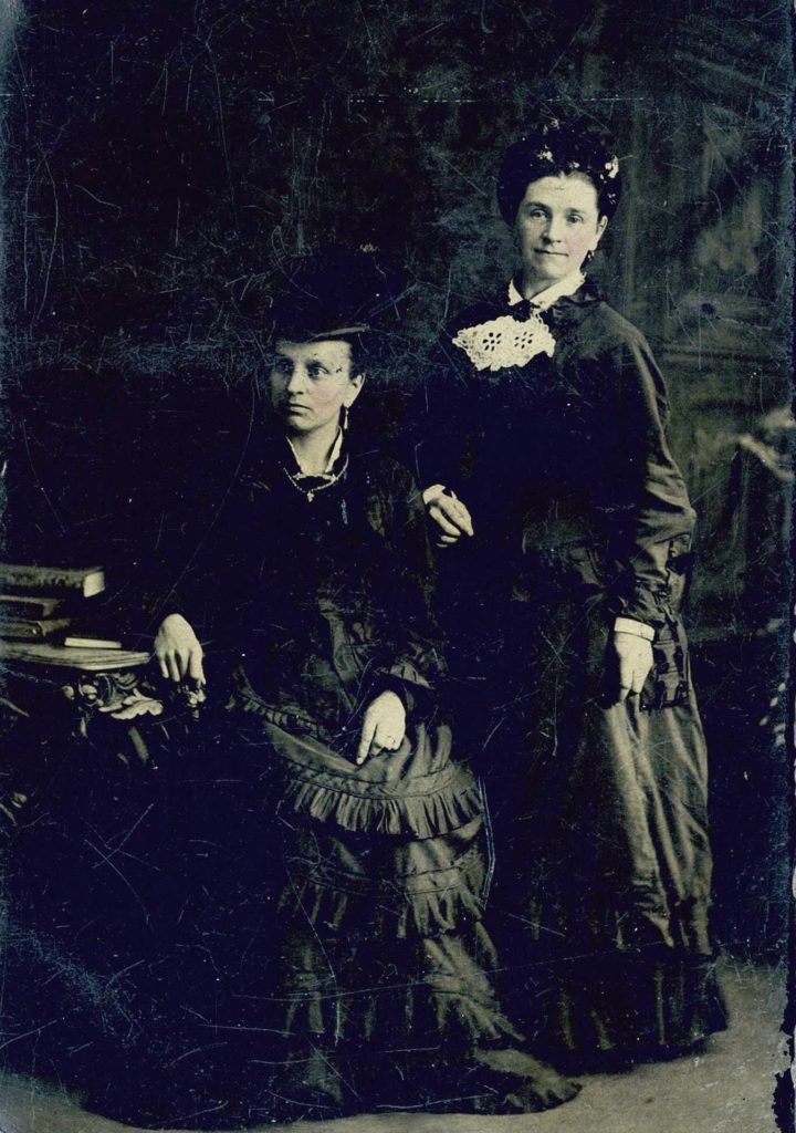 Margaret Jackson Larkin (Grandmother Larkin) with her sister-lightened cropped